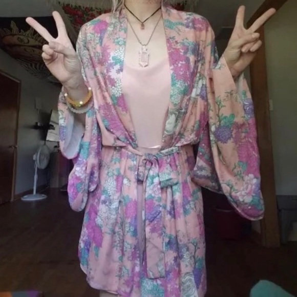 Blushing Boho Wild Pony Unicorn Duster Kimono - Picture 14 of 15